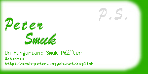 peter smuk business card